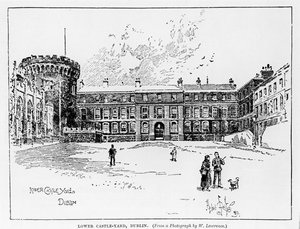 Lower Castle Yard, Dublin, engraved by Herbert Railton