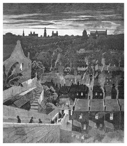 A Glimpse of Sydney from Darlinghurst, New South Wales, Australia, 1886 by W. Mollier