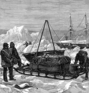 Preparing to Start on a Sledge Trip in the Arctic