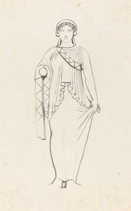 Statue on the Pediment over the West Front of a Temple at Aegina by W. Walton after John Flaxman