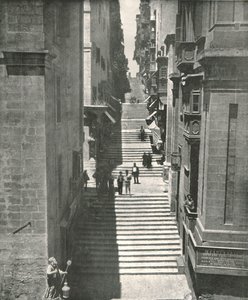 A Steep Street in Valletta, Malta by W and S Ltd