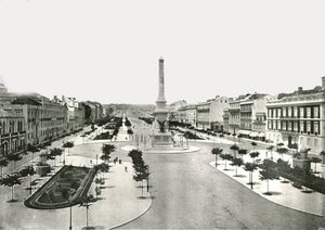 Restauradores Square, Lisbon, Portugal, 1895 by W and S Ltd