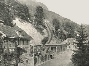 Starting Point of the Pilatus Railway, Alpnachstad, Switzerland by W and S Ltd