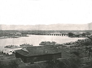 The River Min and the Great Bridge, Foochow, China by W and S Ltd