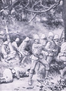 Fighting a Road Through the Forest on the Way to Coomassie by Wal Paget