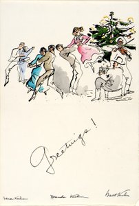 Christmas Greetings 1935 by Walt Kuhn