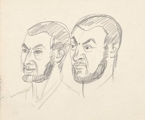 Two Portrait Studies by Walter Barwig
