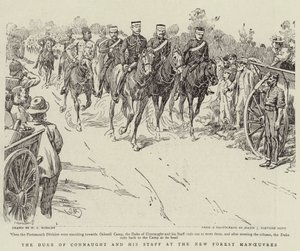 The Duke of Connaught and his Staff at the New Forest Manoeuvres by Walter Charles Horsley
