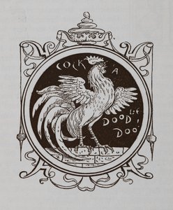 A Cockerel Crowing. by Walter Crane