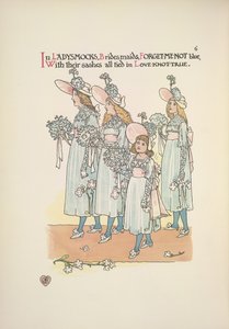 Bridesmaids in forget-me-not blue ladysmocks