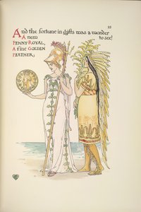 Britannia and a woman in Native American costume