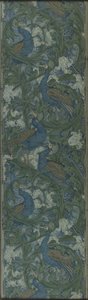 Cut Panel of Fig and Peacock Wallpaper, c.1895 by Walter Crane