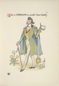 Dandelion. A well-dressed young man by Walter Crane