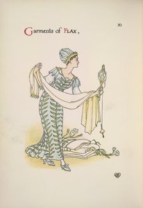 A Woman Holding a Shawl by Walter Crane