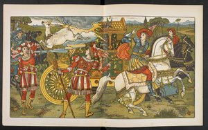 Illustration for the Hind in the Wood by Walter Crane