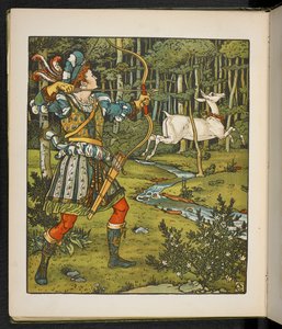 Illustration for the story, the Hind in the wood
