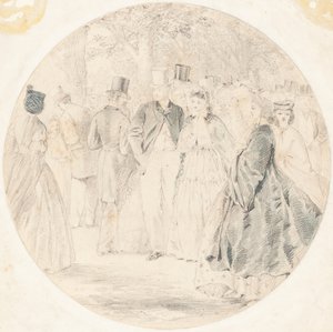 Kensington Gardens (recto) by Walter Crane
