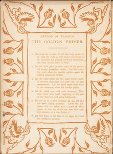 Method of teaching the golden primer. Floral border, with cherubs