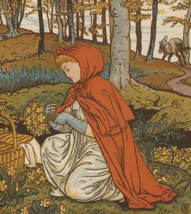 Red Riding Hood (color lithograph) by Walter Crane