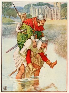 Robin Hood and Father Tuck by Walter Crane