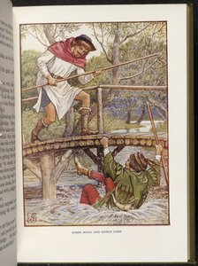 Robin Hood and Little John by Walter Crane