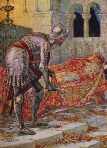 Sir Lancelot in the Chapel Perilous by Walter Crane