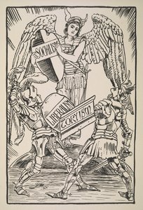 Socialism, Liberalism and Toryism, from Cartoons for the Cause by Walter Crane