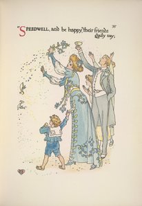 The Wedding Guests Throwing Confetti by Walter Crane