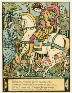 The Prince Asks Directions, from The Blue Beard Picture Book by Walter Crane
