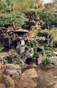 Garden at Ashinoyu by Walter Frederick Roofe Tyndale