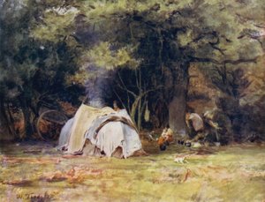 The New Forest: The Gipsy Camp near the Kennels between Lyndhurst and Minstead