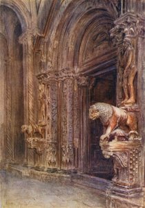 The Porch of the Duomo of Trau by Walter Frederick Roofe Tyndale