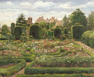 The Topiary Gardens, Levens Hall, Cumbria, 1886 by Walter Frederick Roofe Tyndale
