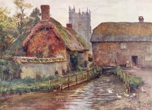 Wessex: The Mill and Church at Affpuddle, Near Dorchester