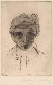 Gloomy Face, Self-portrait by Walter Gramatte