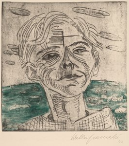 Man at the Sea, Self-portrait by Walter Gramatte