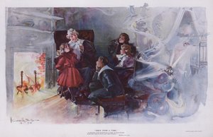 Once upon a Time: Grandmother telling her grandchildren a story