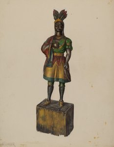 Cigar Store Indian, c. 1936 by Walter Hochstrasser
