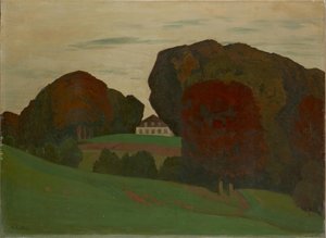 Danish Park Landscape with Villa by Walter Leistikow