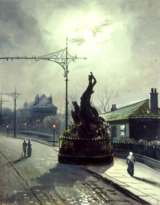 The Original Oak at Night, in Headingley by Walter Linsley (attr. to) Meegan
