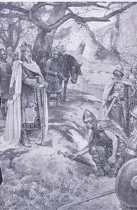On this field was born the English nation, illustration from My Magazine