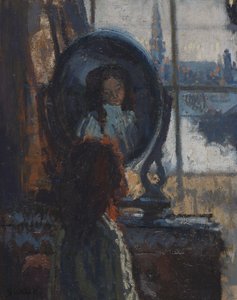 Girl at a looking-glass, little Rachel