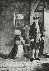 Elspeth and Lord Glenallan, illustration for Antiquary, historical novel by Walter Scott by Walter Scott