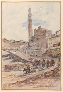 Horse Race, Siena, Italy by Walter Shirlaw