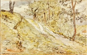 Landscape Sketch by Walter Shirlaw
