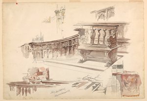Studies of the Siena Cathedral by Walter Shirlaw
