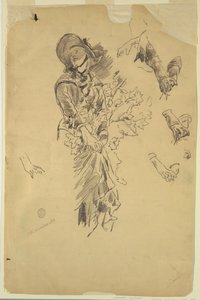 Study of Figure for "In the Mountains" by Walter Shirlaw