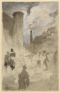 Town Square (Study for an Illustration)