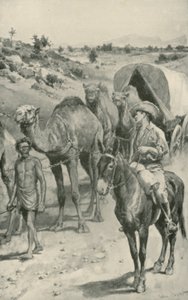 A Camel-Caravan, Western Australia by Walter Stanley Paget