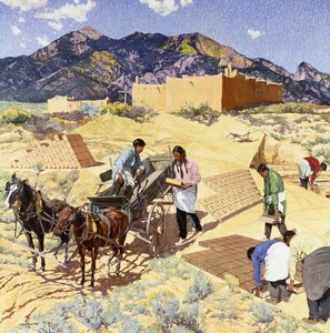 Builders in the Desert by Walter Ufer